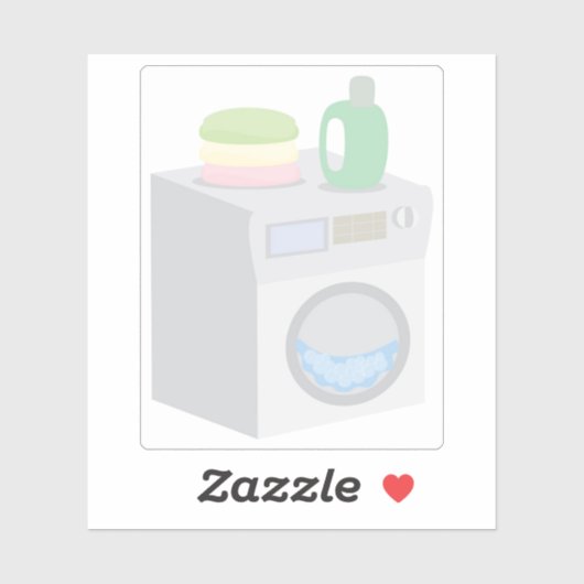 Waschmaschine Aufkleber (Blatt)