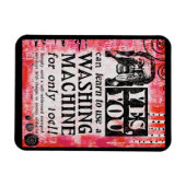 Waschmaschine - Funny Vintage Ad Magnet (Horizontal)