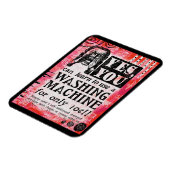 Waschmaschine - Funny Vintage Ad Magnet (Linke Seite)