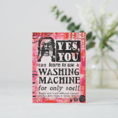 Waschmaschine - Funny Vintage Ad Postkarte (Stehend Vorderseite)