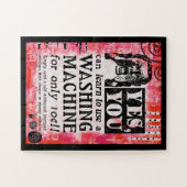 Waschmaschine - Funny Vintage Ad Puzzle (Horizontal)