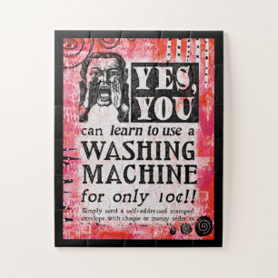 Waschmaschine - Funny Vintage Ad Puzzle