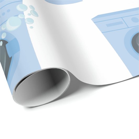 Waschmaschine Geschenkpapier (Rolleneckpunkt)