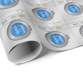 Waschmaschine Geschenkpapier (Rolleneckpunkt)