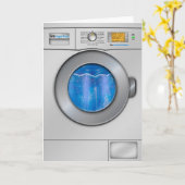 Waschmaschine Karte (Gelbe Blume)