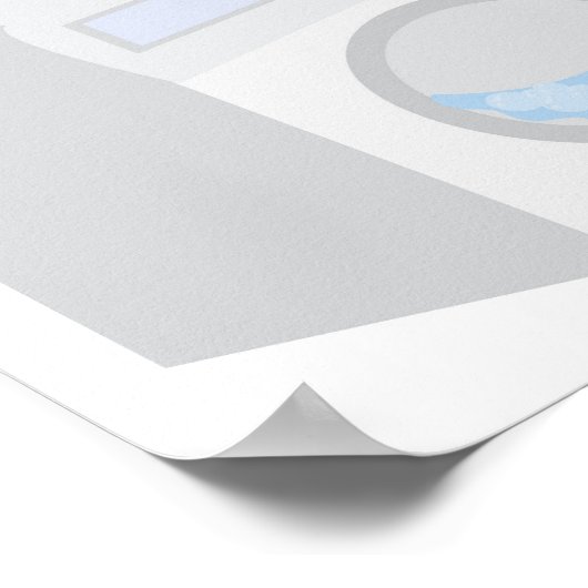 Waschmaschine Poster (Ecke)