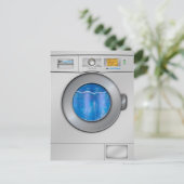 Waschmaschine Postkarte (Stehend Vorderseite)