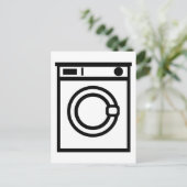 Waschmaschine Postkarte (Stehend Vorderseite)