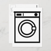 Waschmaschine Postkarte (Vorne/Hinten)