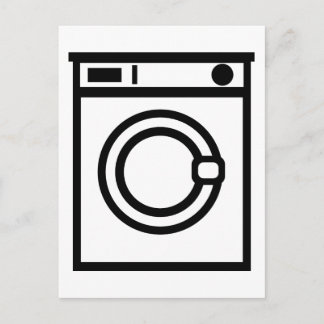 Waschmaschine Postkarte