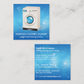 Waschmaschine Quadratische Visitenkarte (Vorne/Hinten)