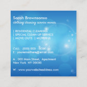 Waschmaschine Quadratische Visitenkarte (Rückseite)