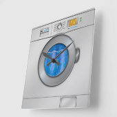 Waschmaschine Quadratische Wanduhr (Winkel)