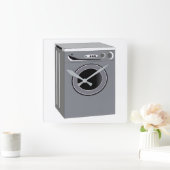 Waschmaschine Quadratische Wanduhr (Zuhause)