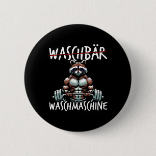 Waschmaschine Raccoon Fitness Bodybuildi Button