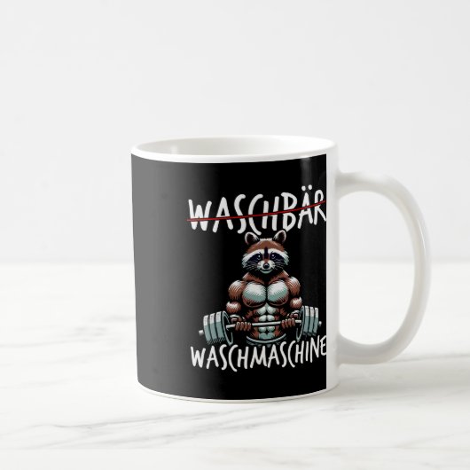 Waschmaschine Raccoon Fitness Bodybuildi Kaffeetasse (Rechts)