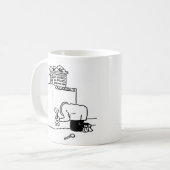 Waschmaschine Reparatur Mann Kaffeekocher Tasse (Vorderseite Links)