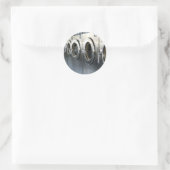 Waschmaschine Runder Aufkleber (Tasche)