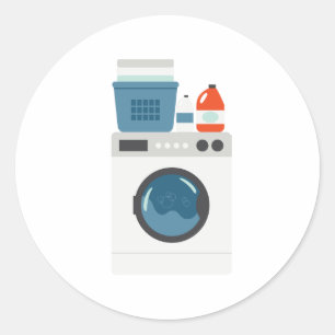 Waschmaschine Runder Aufkleber