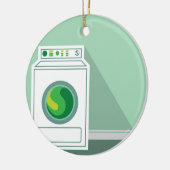 Waschmaschine-Waschküche Keramik Ornament (Links)