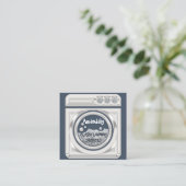 Waschmaschine Zuhause Reinigung QR-Code-Logo Quadratische Visitenkarte (Stehend Vorderseite)