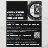 Waschmaschinen, Waschsalon, Reinigungsservice Flyer (Vorne)