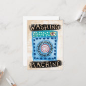 Waschmaschinenkarte Karte (Vorderseite/Rückseite Beispiel)