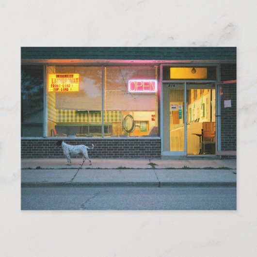 Waschraum offen postkarte (Vorderseite)