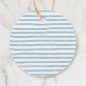 Waschsalon Blue Greenery Baby Dusche Geschenkanhänger (Rückseite)