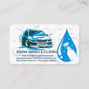 Waschservice-Logo   Seifenblasen   PKW-Pflege Visitenkarte