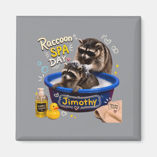Waschtag für Waschbären Jimothy Schaumbad Süßer Mü Magnet