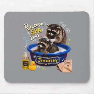 Waschtag für Waschbären Jimothy Schaumbad Süßer Mü Mousepad