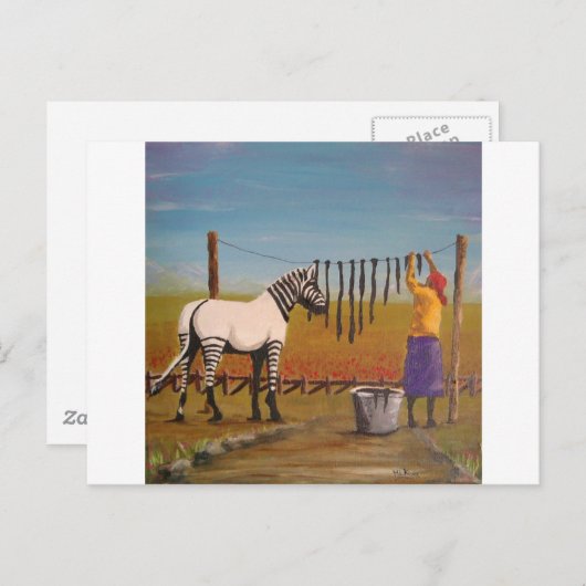 Waschtag Postkarte (Vorne/Hinten)