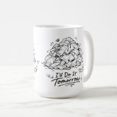 Waschtag Stimmung Lustige Prokrastination Kaffeetasse (VorderseiteRechts)