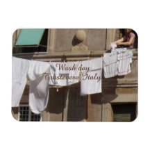 Waschtag, Trastevere, Italien Flexible Foto Magnet