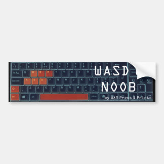 "WASD Autoaufkleber U NOOB"