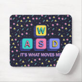 WASD Es ist, was mich bewegt - 90er PC-Gamer Nosta Mousepad (Mit Mouse)