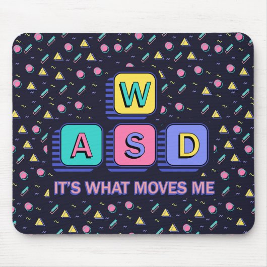 WASD Es ist, was mich bewegt - 90er PC-Gamer Nosta Mousepad (Vorne)