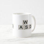 WASD Gamer-Tasse Kaffeetasse (VorderseiteRechts)