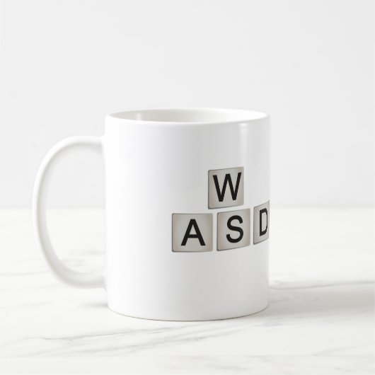 WASD Gamer-Tasse Kaffeetasse (Links)
