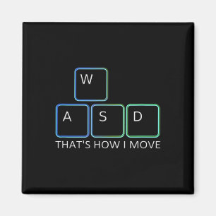 Wasd Gaming Design - ikonische PC-Grafik-Tastatur Magnet