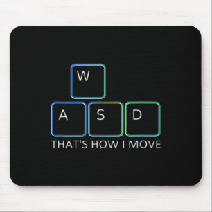 Wasd Gaming Design - ikonische PC-Grafik-Tastatur Mousepad