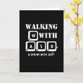 WASD - Grußkarte für PC-Gaming-Fans Karte (Gelbe Blume)