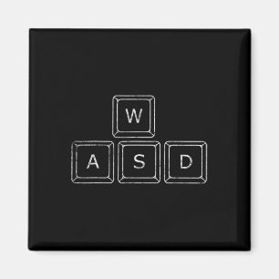 Wasd PC-Gamer-Tasten Computer-Gaming-Geschenk Magnet