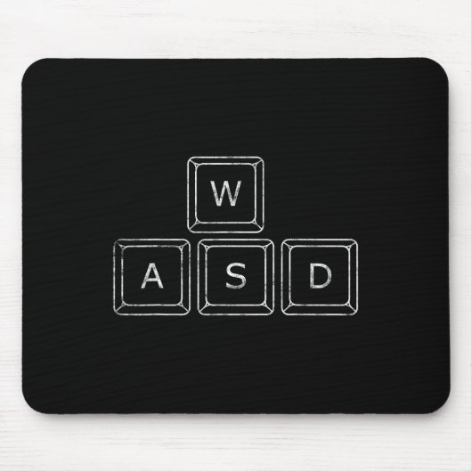 Wasd PC-Gamer-Tasten Computer-Gaming-Geschenk Mousepad (Vorne)