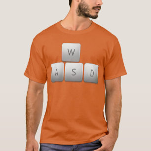 WASD-Tastatur-Tastatur Feld Lustiger Gamer-Slogan  T-Shirt