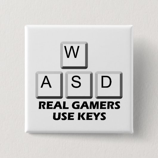 WASD - Wirkliche Gamers-Gebrauchs-Schlüssel Button (Vorderseite)