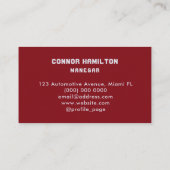 Wash & Auto Detection Blue Modern Business Card Visitenkarte (Rückseite)