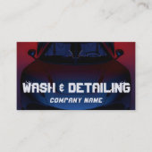 Wash & Auto Detection Blue Modern Business Card Visitenkarte (Vorderseite)