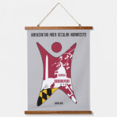 WASH Banner Wandteppich Mit Holzrahmen (Vorderseite)